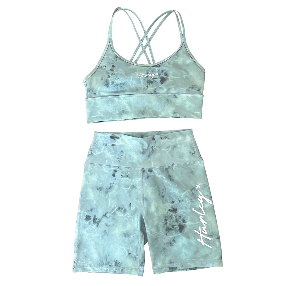 🌴 Hurley Tropical Marble Active Set – M Top / S Bottom) - NWT